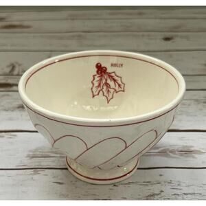 Molly Hatch Holly Pattern Ceramic Footed Bowl